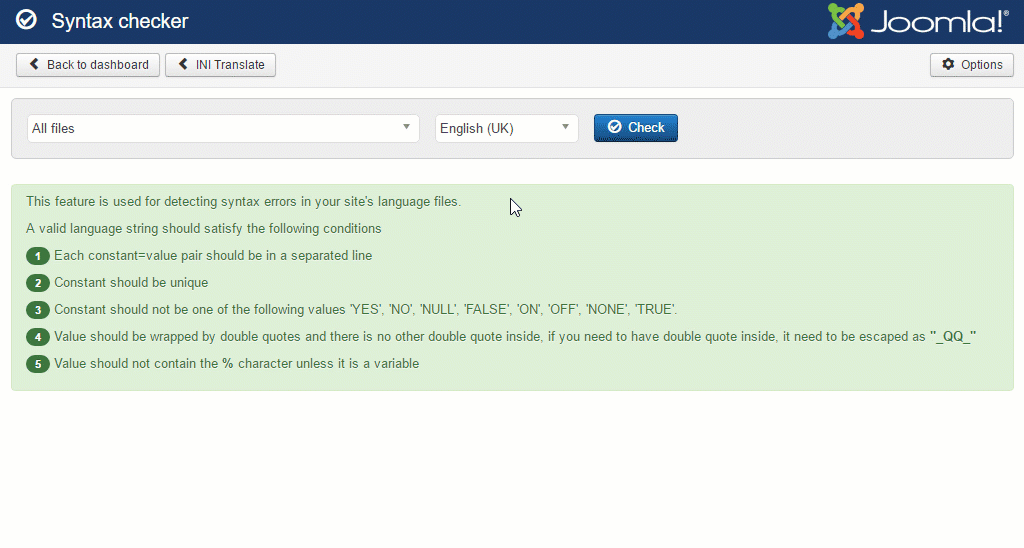 Speedy Translate - Syntax Checker