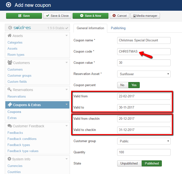 How to configure Coupon