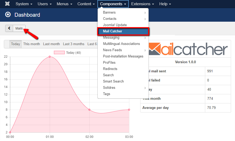 How to configure Mail Catcher