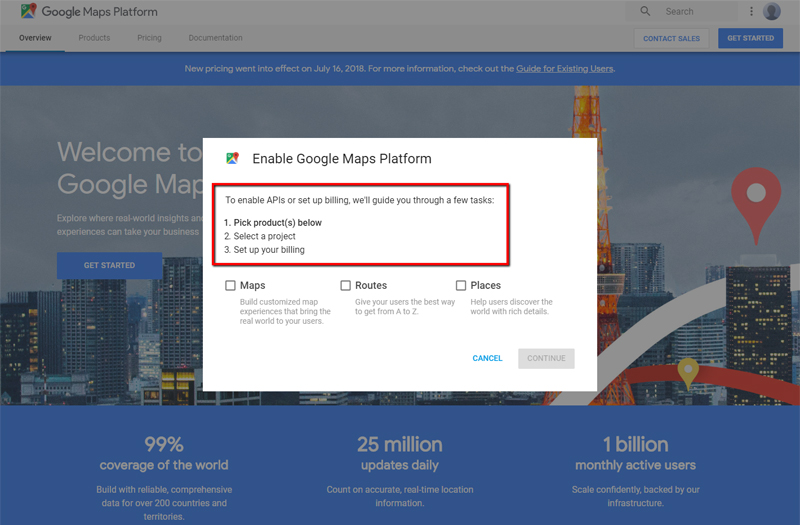 How to generate Google Maps API Key