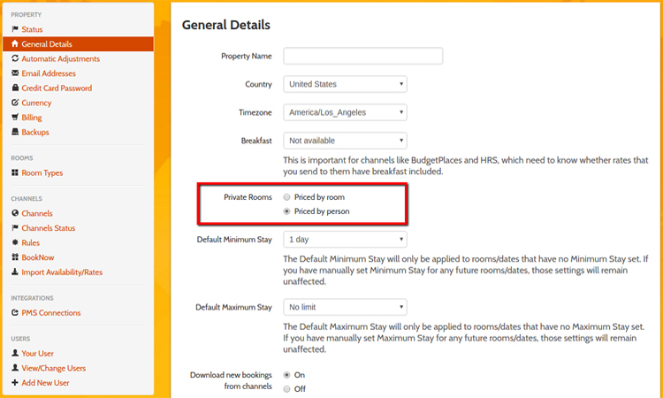 How to configure Channel Manager