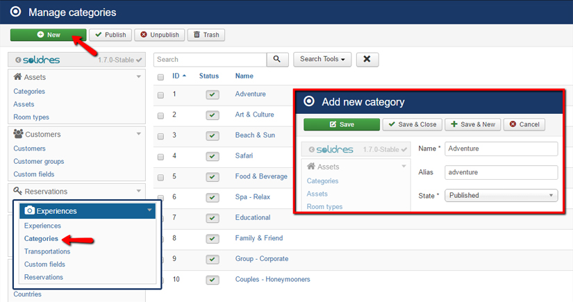 How to configure Experience