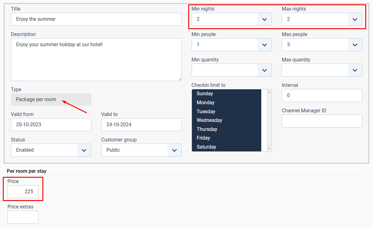 Rate plan configuration