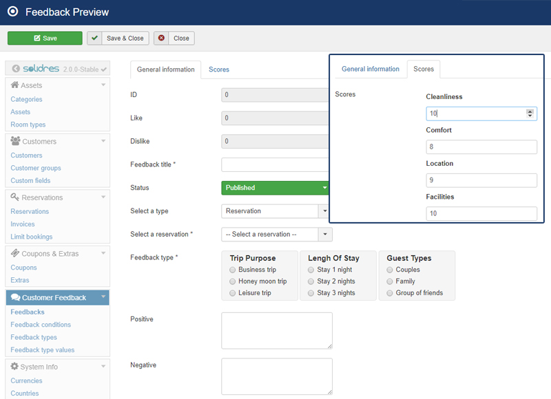 How to configure Feedback