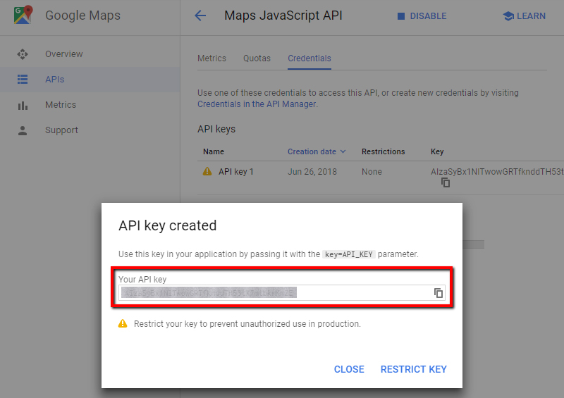 How to generate Google Maps API Key