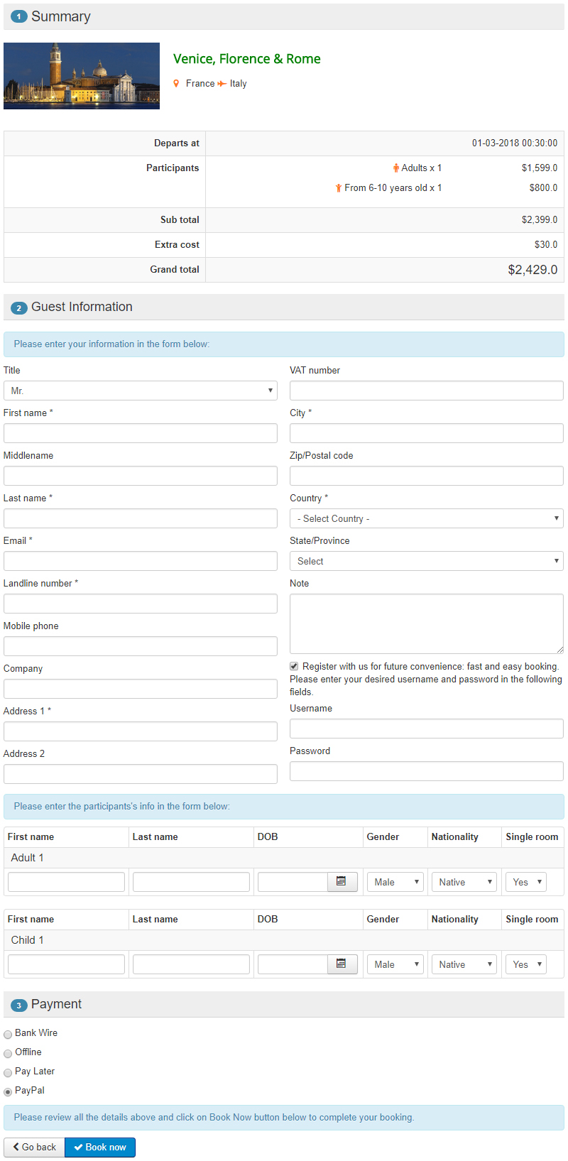 Experience (Tour & Activities)