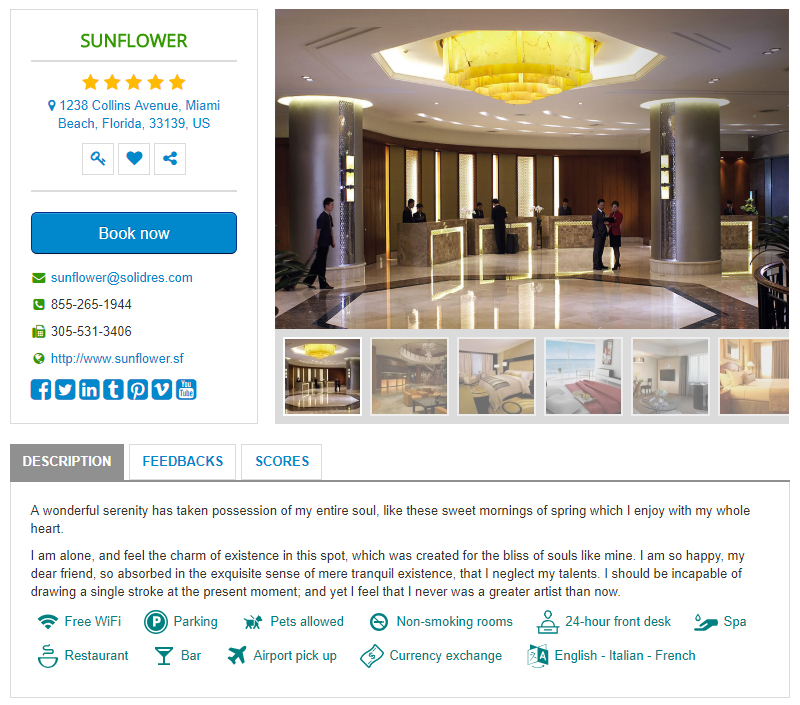 SVG icons for facilities