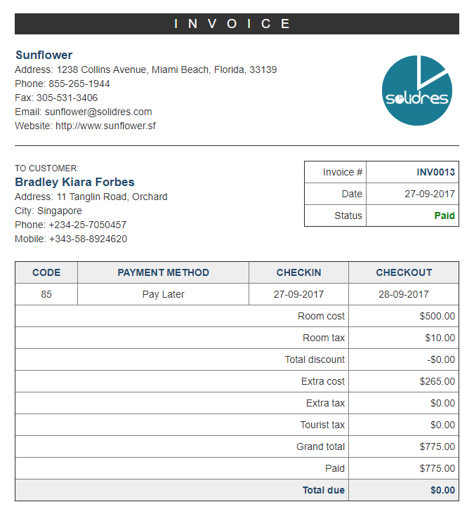 Invoice & PDF
